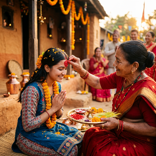 Dashain festival celebration