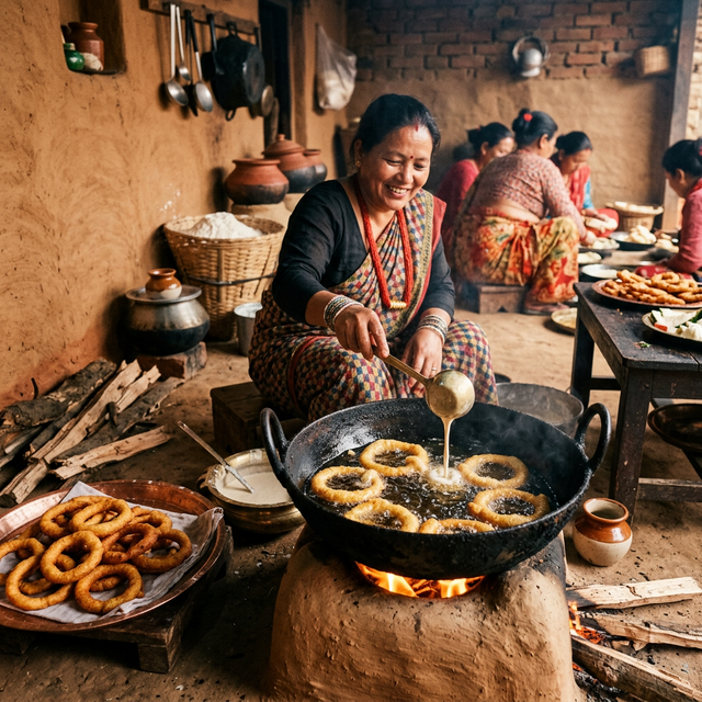 Sel Roti preparation